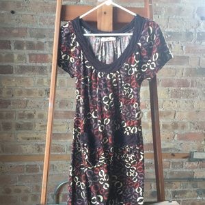 Patterned artsy boutique dress with pockets